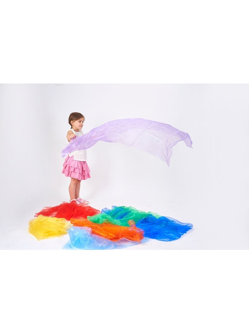 7 tissus organza arc-en-ciel Rouge - Kiabi