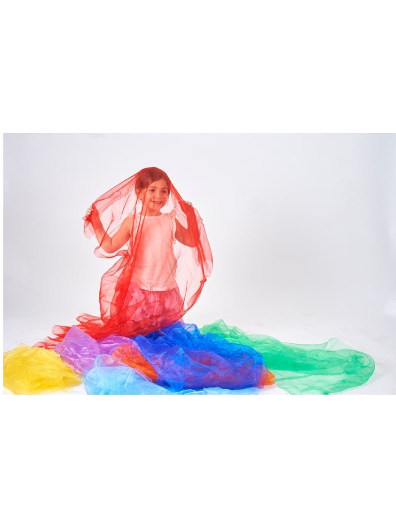 7 tissus organza arc-en-ciel Rouge - Kiabi