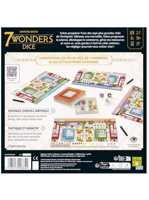 7 wonders la version de des - asmodee - rep7wd01fr - bleu - dès 5 ans - Kiabi