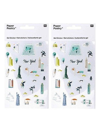 70 stickers en gel transparent New-York - Kiabi