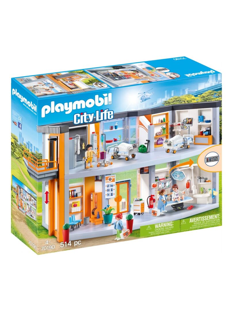 70190 Hôpital Aménagé, 'playmobil' City Life - N/A - Kiabi - 145.49€