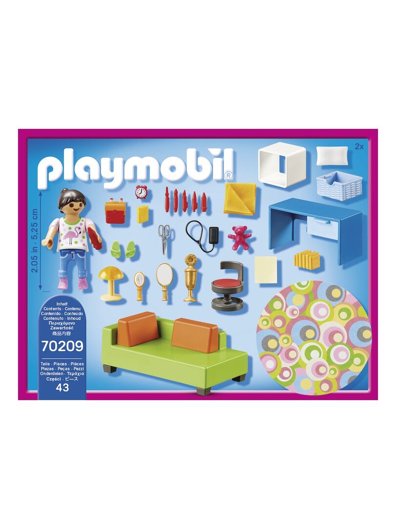 PLAYMOBIL 70209 - Dollhouse - Chambre d'enfant avec canapé-lit pas cher 
