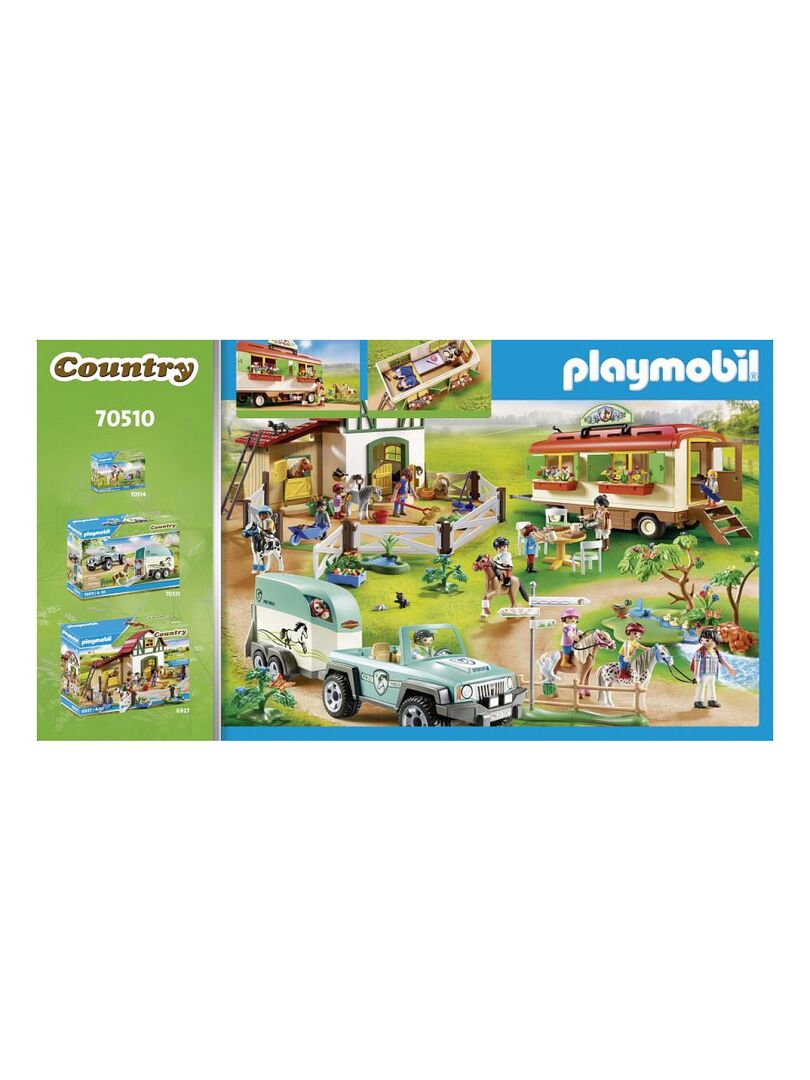 PLAYMOBIL 70510 - Country Box de poney et roulotte pas cher 