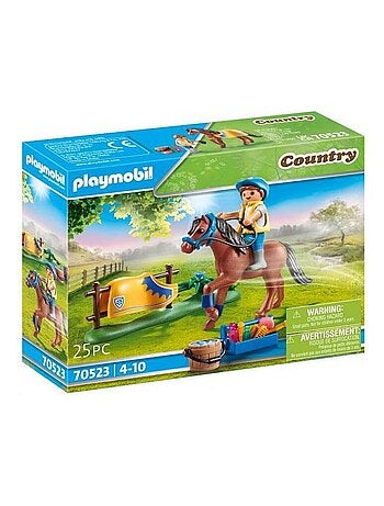 70523 'playmobil' Cavalier Avec Poney Brun