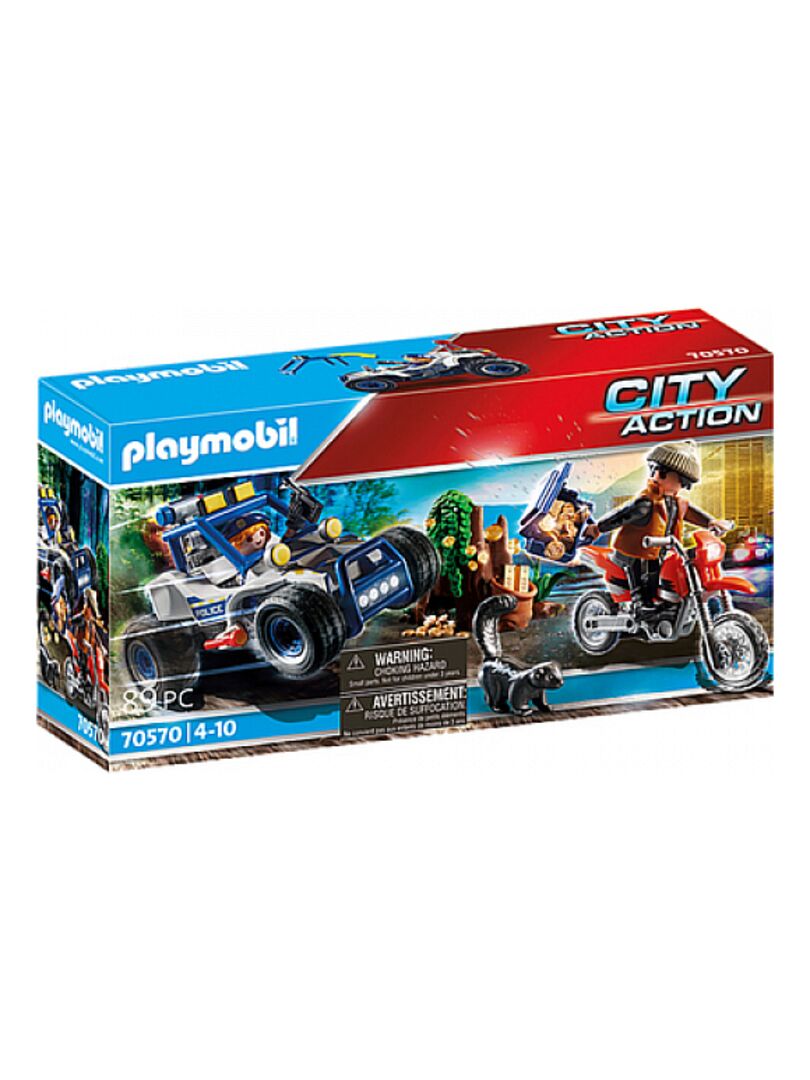 70570 Policier Avec Voiturette Et Voleur Moto, 'playmobil' City