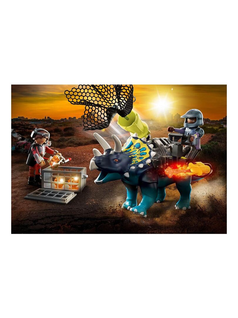 PLAYMOBIL - Dino Rise - Tricératops et soldats - Mixte - 5 ans
