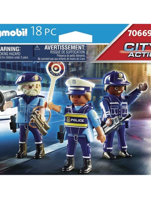 Playmobil Galaxy Police 70019 pas cher, Véhicule volant des policiers de l' espace