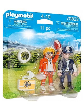 70823 'playmobil' Duo Secouriste Et Policière - Kiabi
