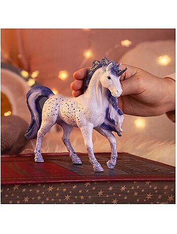 70858 - étalon licorne cosmos - schleich - figurines/les animaux - bleu - dès 3 ans