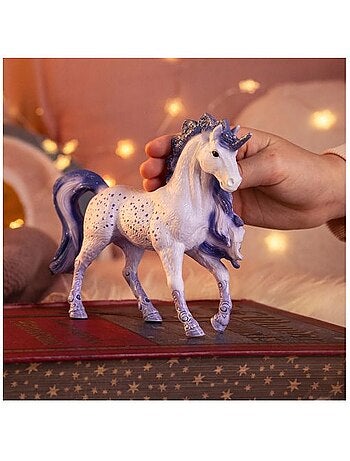 70858 - étalon licorne cosmos - schleich - figurines/les animaux - bleu - dès 3 ans