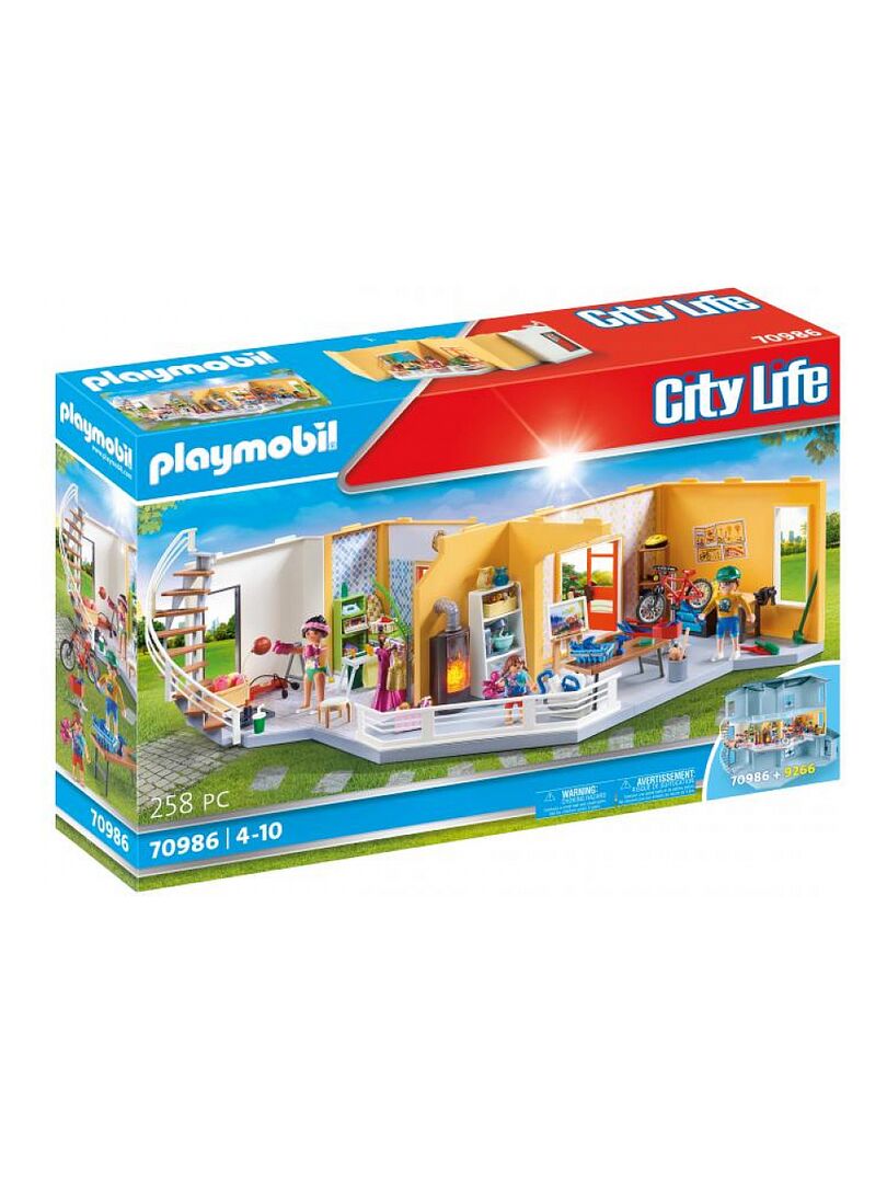70986 'playmobil' City Life Etage Supplementaire Amenage Maison