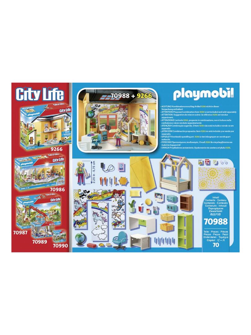 70988 'playmobil' City Life Chambre D Adolescent - N/A - Kiabi
