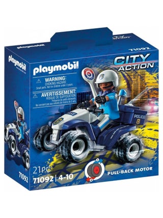 71092 'playmobil' Policier Et Quad