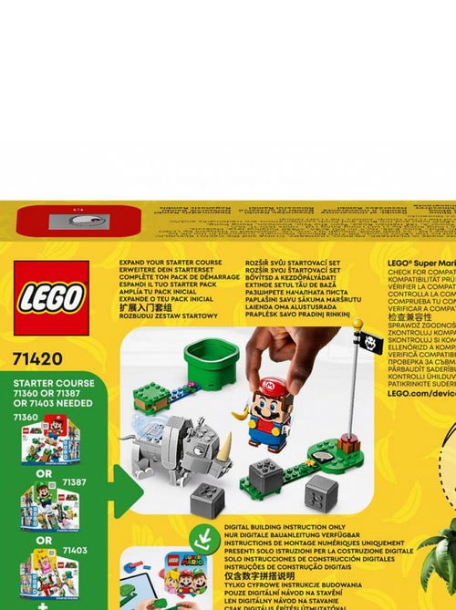 71420 Ensemble d extension rambi le rhinoceros Super Mario - Kiabi