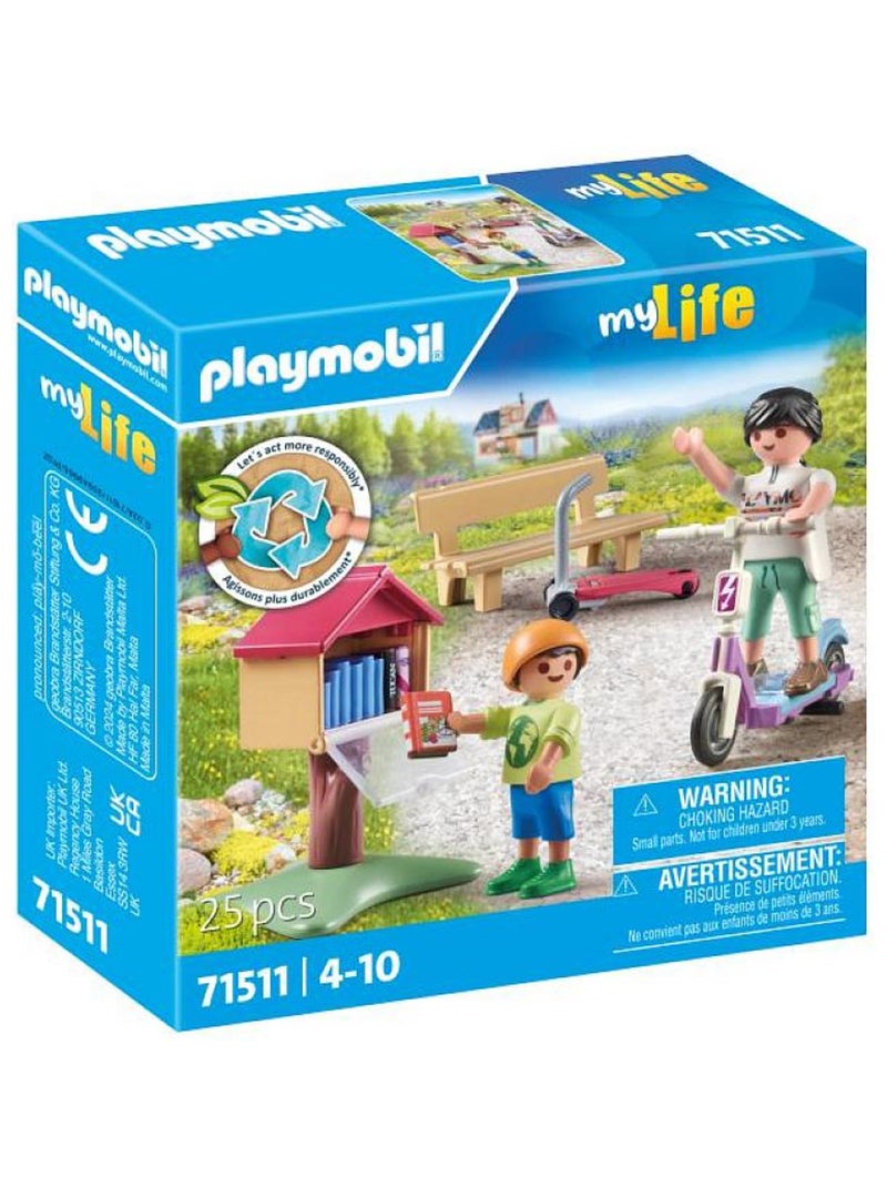 71511 - 'Playmobil' - Boite a livres avec maman et enfant N/A - Kiabi