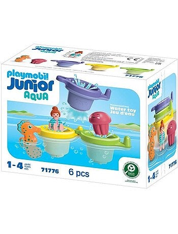 71776 'playmobil' junior : trio tasses flottantes and animaux