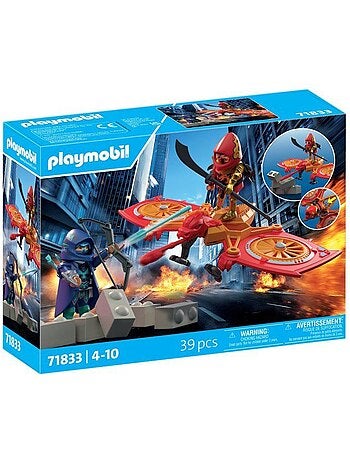 71833 'playmobil' super-héros et son drone contre un ninja