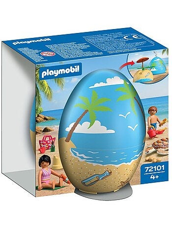 72101 Œuf 2en1 : vacances à la plage 'playmobil'