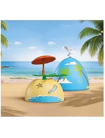 72101 Œuf 2en1 : vacances à la plage 'playmobil'