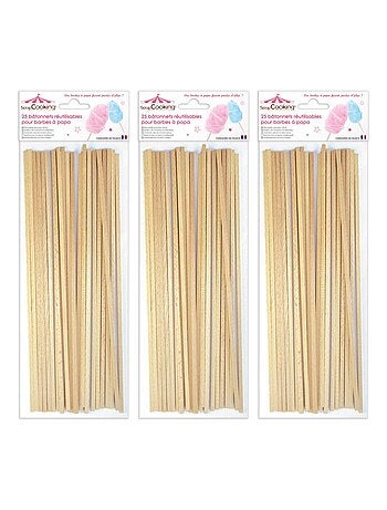 75 bâtonnets pour Barbe à papa - ScrapCooking
