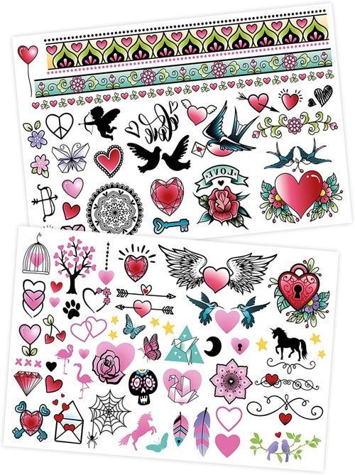 75 Tattoos lavables Colorés - Kiabi
