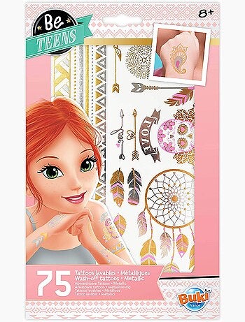 75 tattoos lavables métalliques
