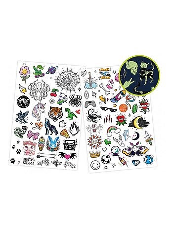 75 tattoos lavables phosphorescents