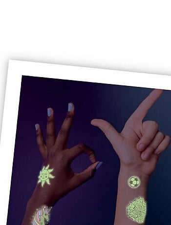 75 tattoos lavables phosphorescents