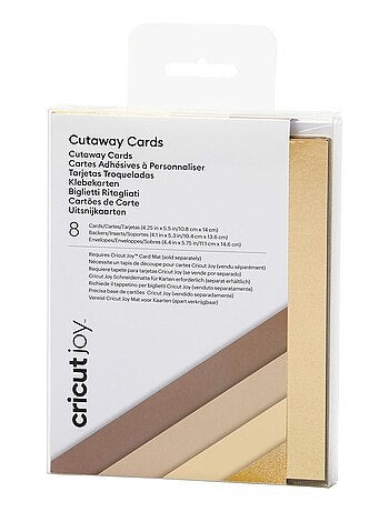 8 Cartes adhésives et enveloppes Café / Chocolat - - Cricut
