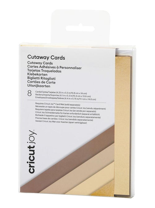 8 Cartes adhésives et enveloppes Café / Chocolat - - Cricut - Kiabi