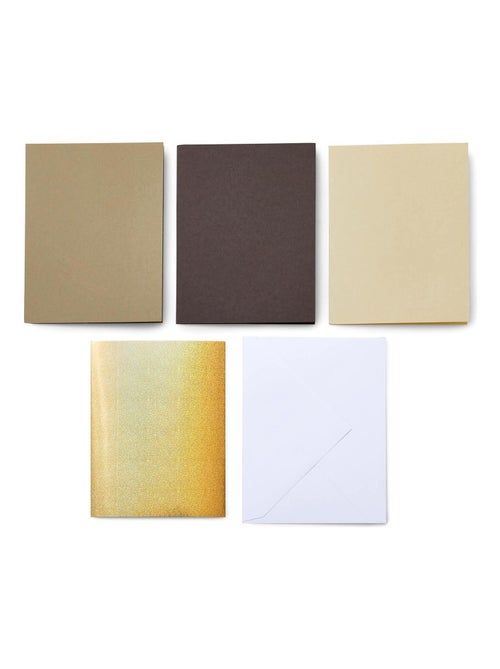 8 Cartes adhésives et enveloppes Café / Chocolat - - Cricut - Kiabi