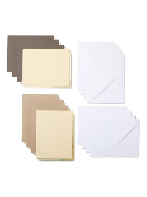 8 Cartes adhésives et enveloppes Café / Chocolat - - Cricut - Kiabi