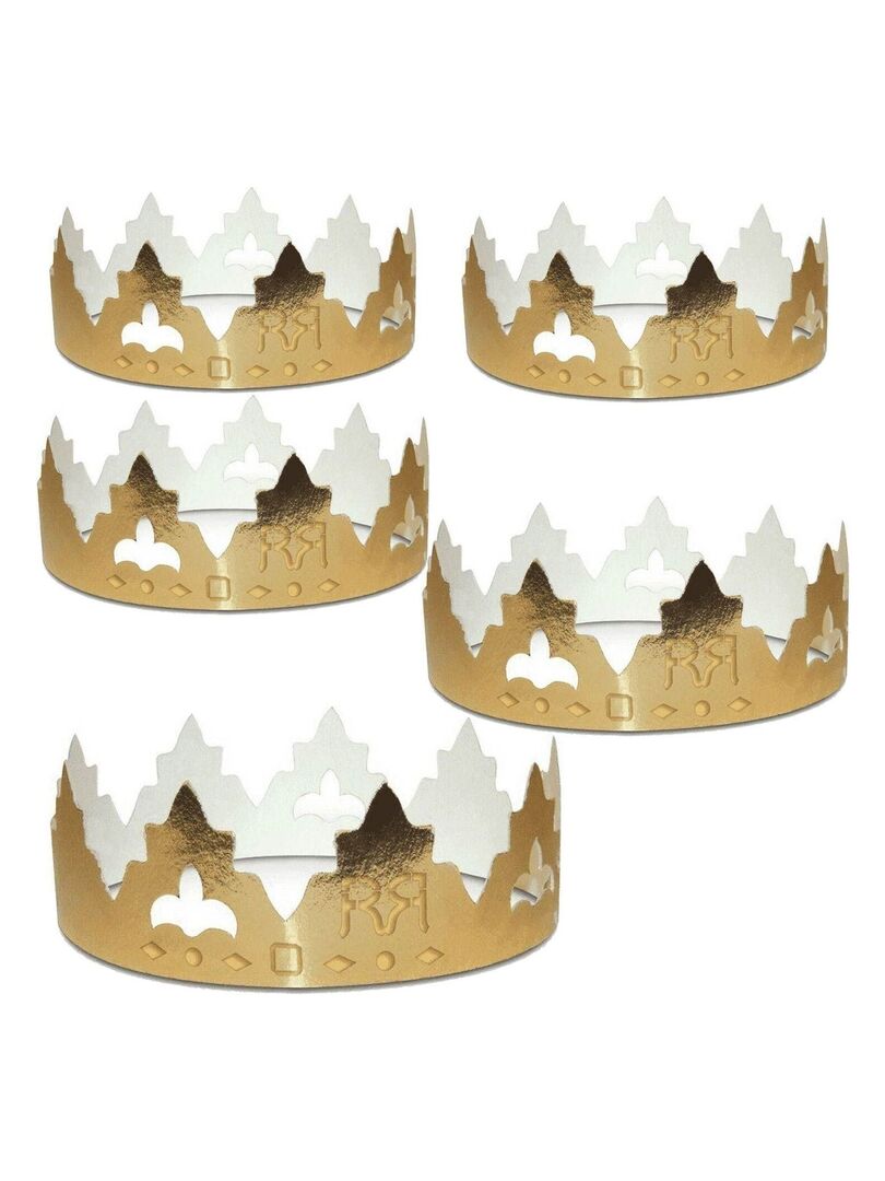 8 couronnes en carton pour galette des rois - - Chevalier Diffusion Multicolore - Kiabi