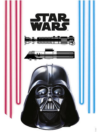 8 Stickers géant Dark Vador et Sabres Laser Star Wars 50 x 70 cm