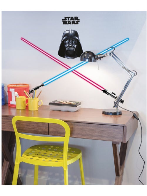 8 Stickers géant Dark Vador et Sabres Laser Star Wars 50 x 70 cm - Kiabi