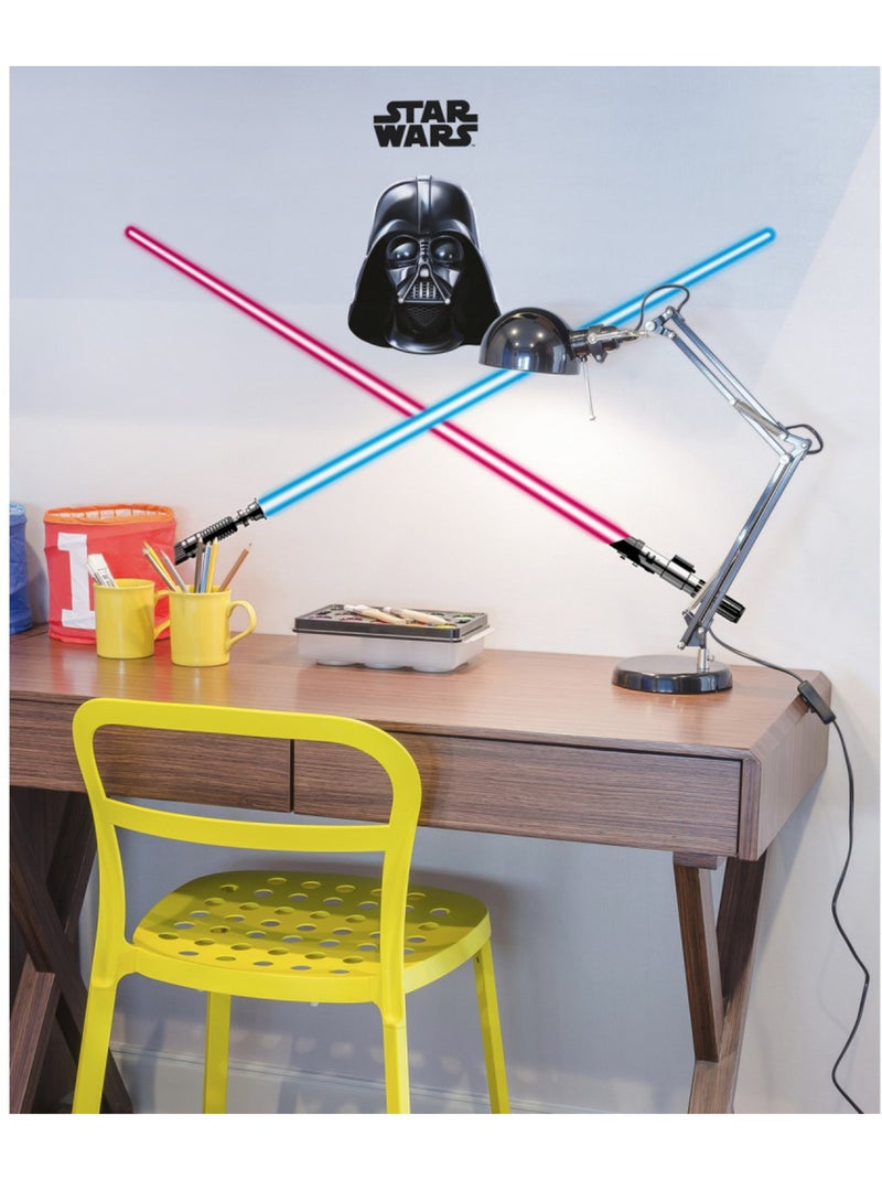 8 Stickers géant Dark Vador et Sabres Laser Star Wars 50 x 70 cm Multicolore - Kiabi