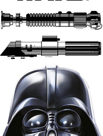 8 Stickers géant Dark Vador et Sabres Laser Star Wars 50 x 70 cm