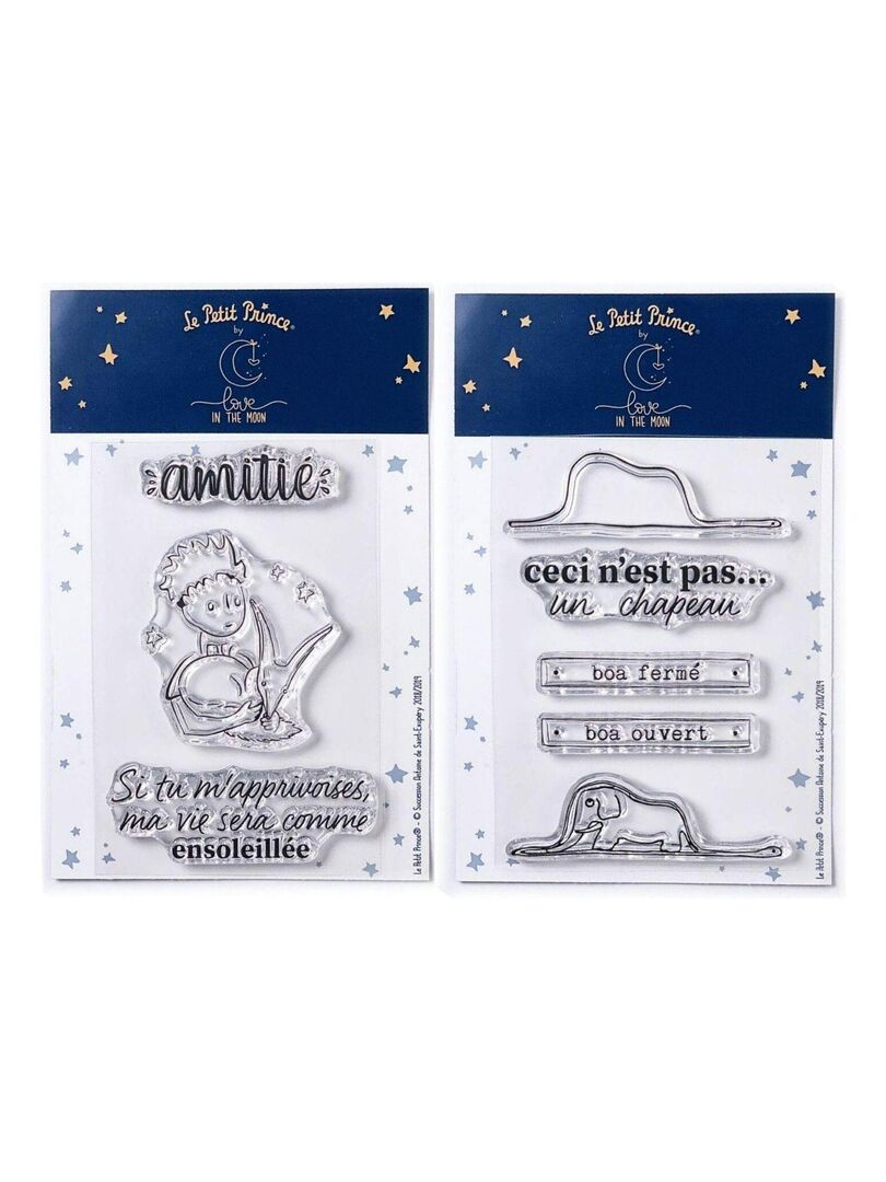 8 Tampons transparents Le Petit Prince Renard et - Love in the moon N/A - Kiabi