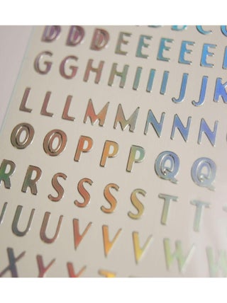 80 Autocollants - Alphabet - Brillant - 1,8 cm - Global Gift