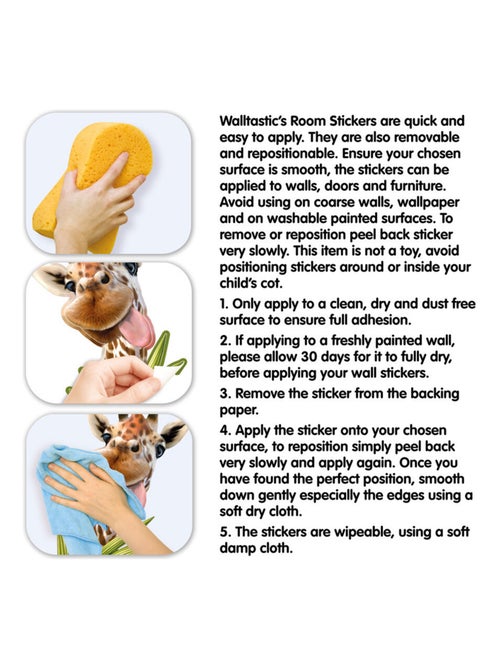 82 Stickers le monde de la jungle Safari - Kiabi