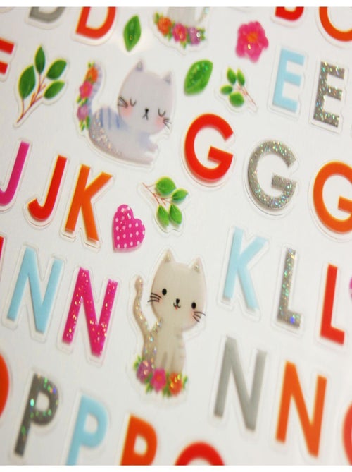 86 Autocollants - Alphabet - Chats - Global Gift - Kiabi