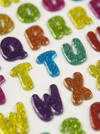 88 Autocollants 3D - Alphabet - Couleurs - - Global Gift