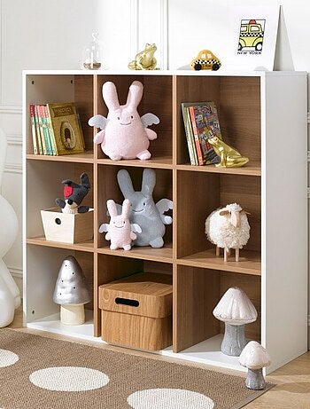 9 cases de rangement effet bois TOM & APOLLINE