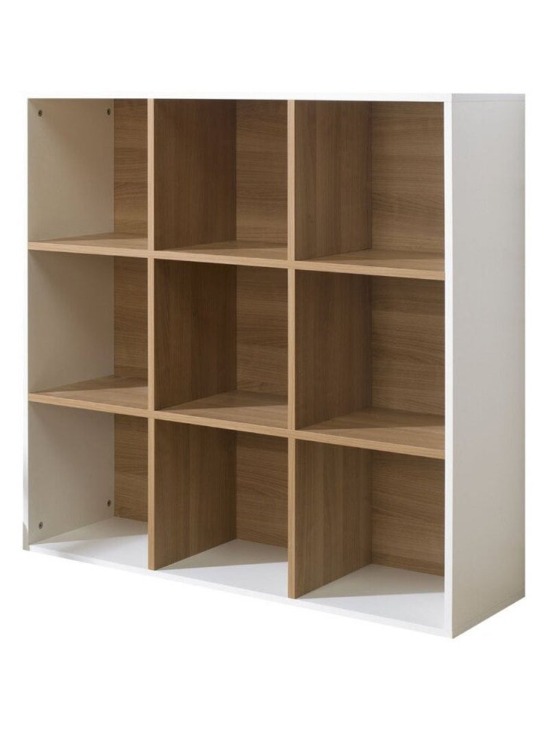 9 cases de rangement effet bois  TOM & APOLLINE Blanc - Kiabi