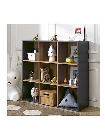 9 cases de rangement effet bois TOM & APOLLINE