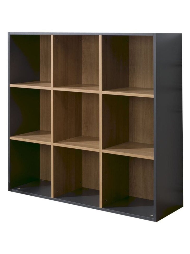 9 cases de rangement effet bois  TOM & APOLLINE gris anthracite - Kiabi