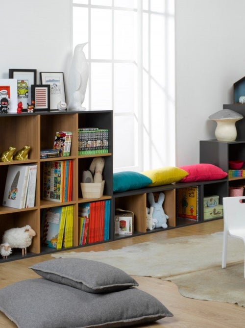 9 cases de rangement effet bois TOM & APOLLINE - Kiabi 9 cases de rangement effet bois TOM & APOLLINE - Kiabi