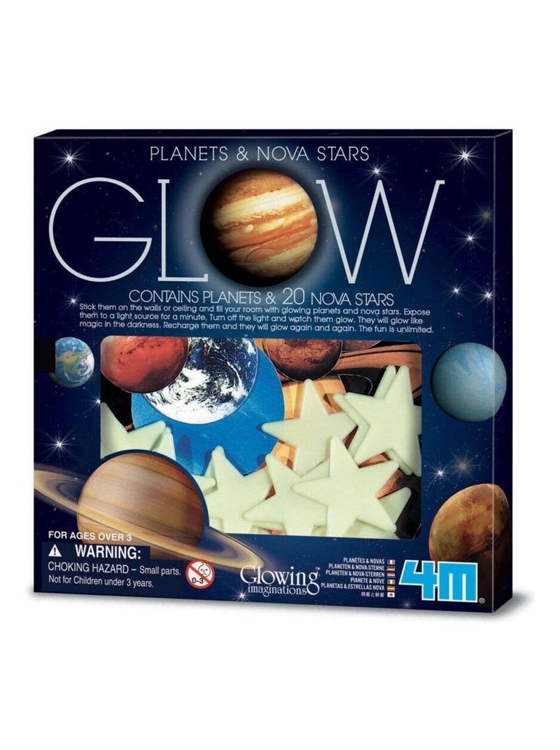 9 planètes et 20 étoiles phosphorescentes 4M - 4M Blanc - Kiabi