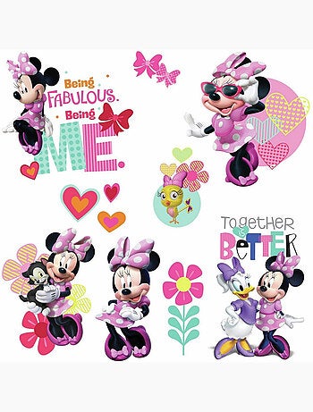 9 Stickers Minnie Mouse 3D Disney