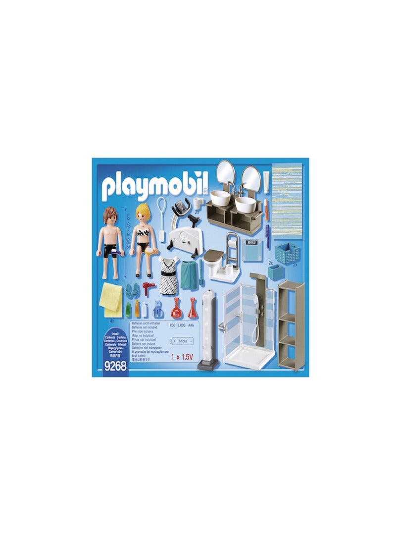 Playmobil - Maison Moderne - 9268+9269 - Salle de bain avec douche à  l'italienne et Cuisine aménagée - Cdiscount Jeux - Jouets